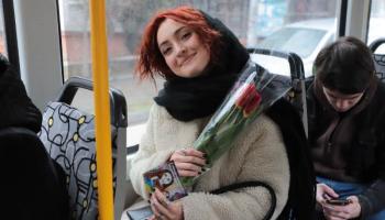 В Международный женский день праздничный трамвай  проехал  по улицам Пятигорска